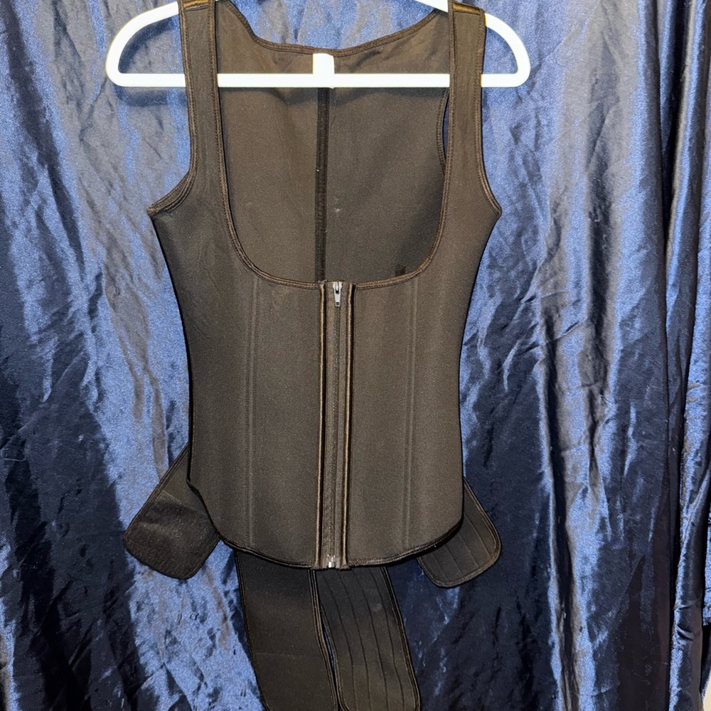 Black Corset Vest with Zipper